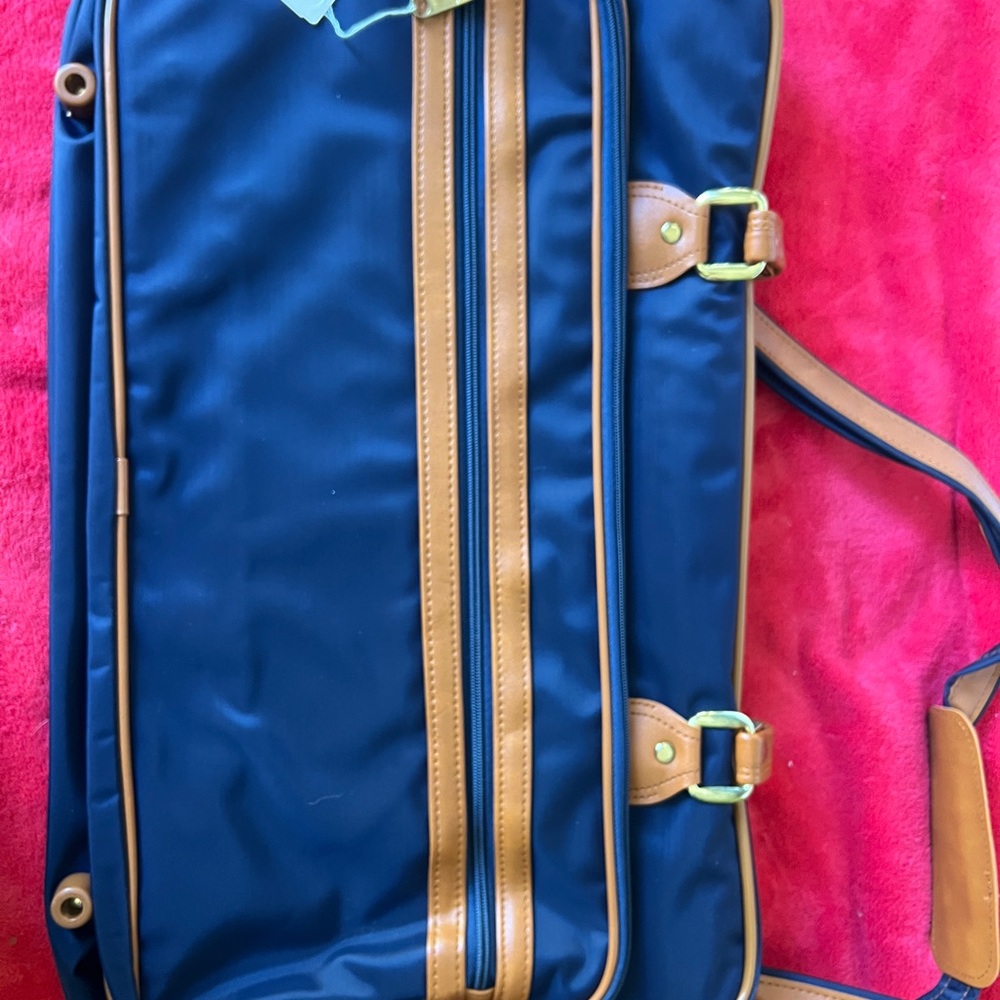 Ralph Lauren Blue and Brown Messenger Bag - Picture 2 of 10